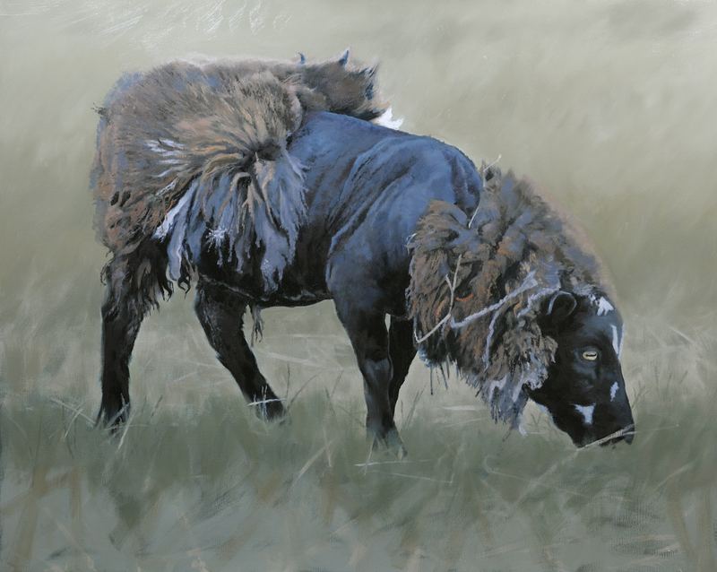 And the Wolf Shall Dwell With the Lamb — 24" x 30" · oil