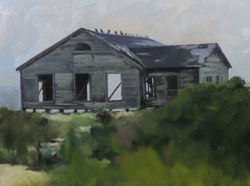 Bird House V — 12" x 16" · oil