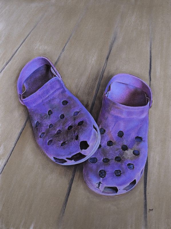 Old Crocs — 30" x 22" · pastel