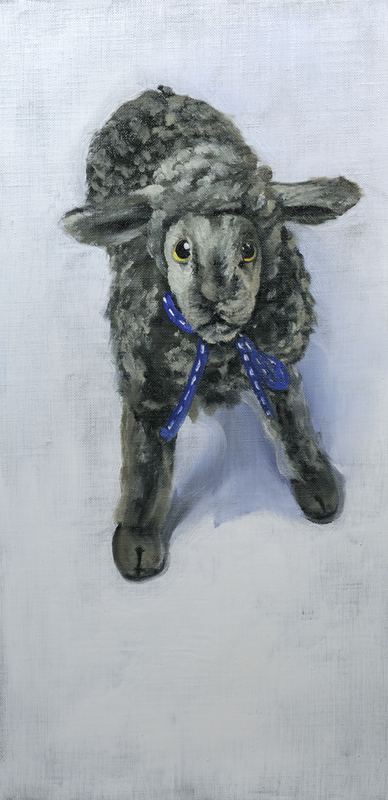 Playing God — 16" x 8" · oil