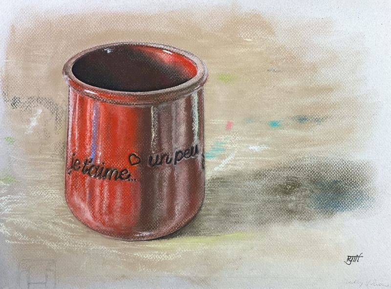 Speaking Volumes — 12" x 16" · pastel & charcoal