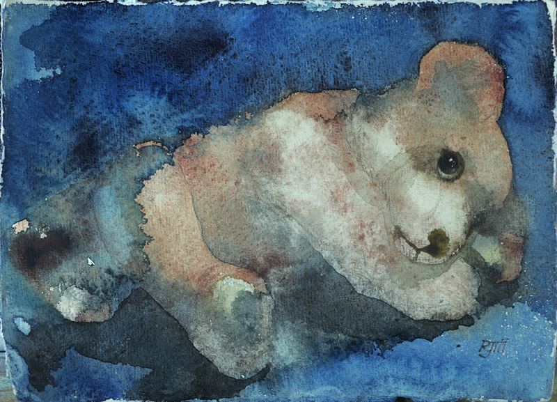 Trunk show bear VII — 5" x 7" · watercolour