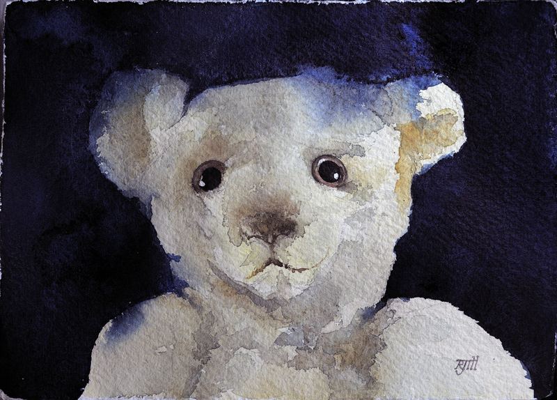 Trunk show bear XV — 5" x 7" · watercolour